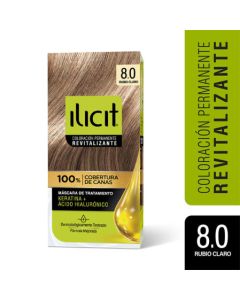 Ilicit 8.0 Rubio Claro - 45grs Tintura Permanente 