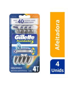 Gillette Prestobarba 3 - 4 Máquinas de Afeitar