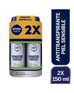 Nivea Men Sensitive Protect - Pack 2 Unidades 150ml Antitranspirante en Spray