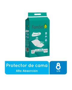 Family Set - 8 Unidades Sabanilla Protector de Cama 90 cm x 60 cm