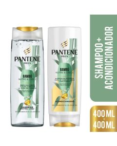 Pantene Pro-V Bambú - Pack 1 Shampoo 400ml + 1 Acondicionador 400ml