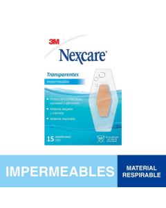 Nexcare Transparentes Impermeables - 15 Parches