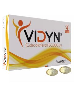 Vidyn - 50.000UI Vitamina D3 - 4 Cápsulas Blandas