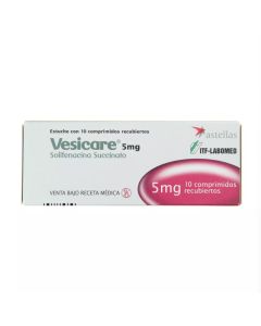 Vesicare - 5mg Solifenacina Succinato - 10 Comprimidos Recubiertos