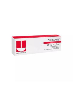 Suprahyal - 25mg/2,5ml Hialuronato Sódico - 1 Jeringa Prellenada Estéril de 2,5ml Solución Inyectable