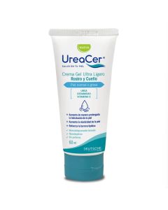 UreaCer - 60ml Crema Gel Ultra Ligera para Rostro y Cuello Piel Normal o Grasa