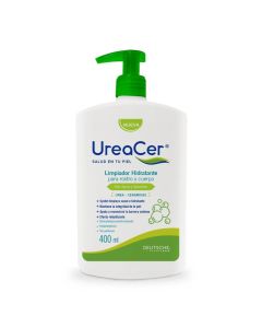 UreaCer - 400ml Syndet Limpiador Hidratante para Rostro y Cuerpo Piel Seca y Sensible