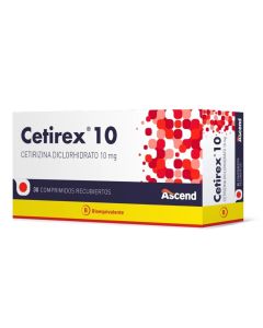 Cetirex 10 - 10mg Cetirizina - 30 Comprimidos Recubiertos