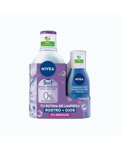 Nivea - Estuche Agua Micelar 5 en 1 400ml + Desmaquillante 125ml