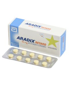Aradix Retard - 10mg Metilfenidato Clorhidrato - 30 Comprimidos de Liberación Prolongada