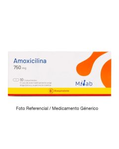 Amoxicilina 750mg - 10 Comprimidos