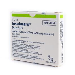 Insulatard Penfill - 100UI/ml Insulina Humana - 5 Cartuchos de 3ml ...